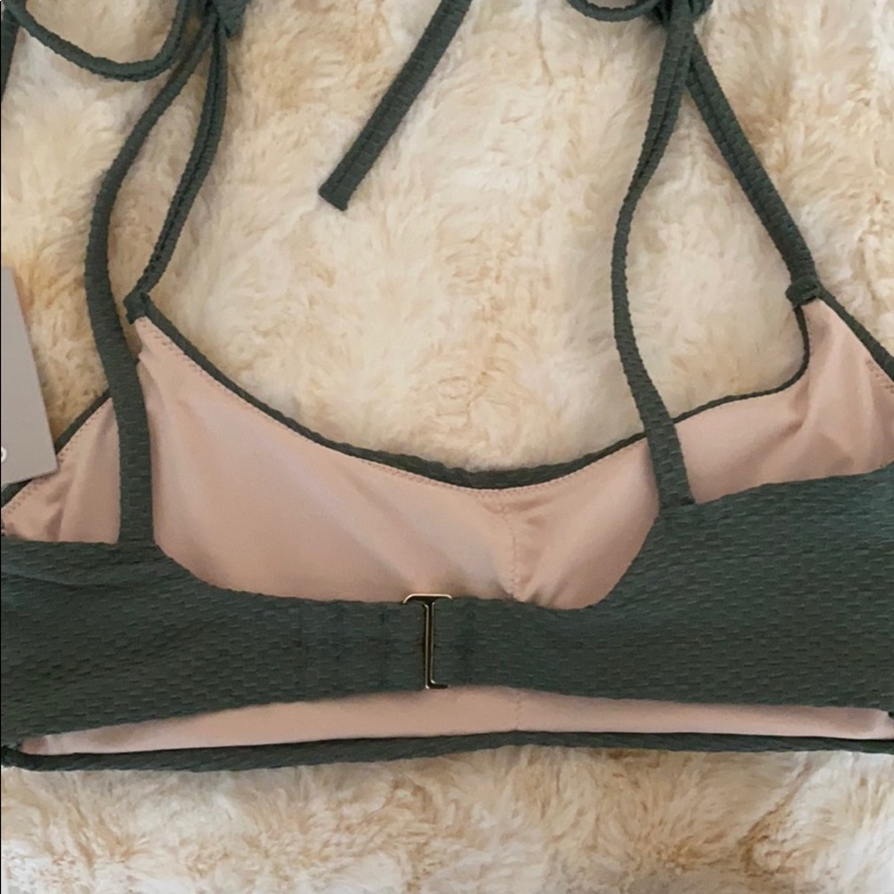 NWT CHELSEA28 Easy Retro Bikini Top – Size XXS (Green Duck) - Picture 6 of 12